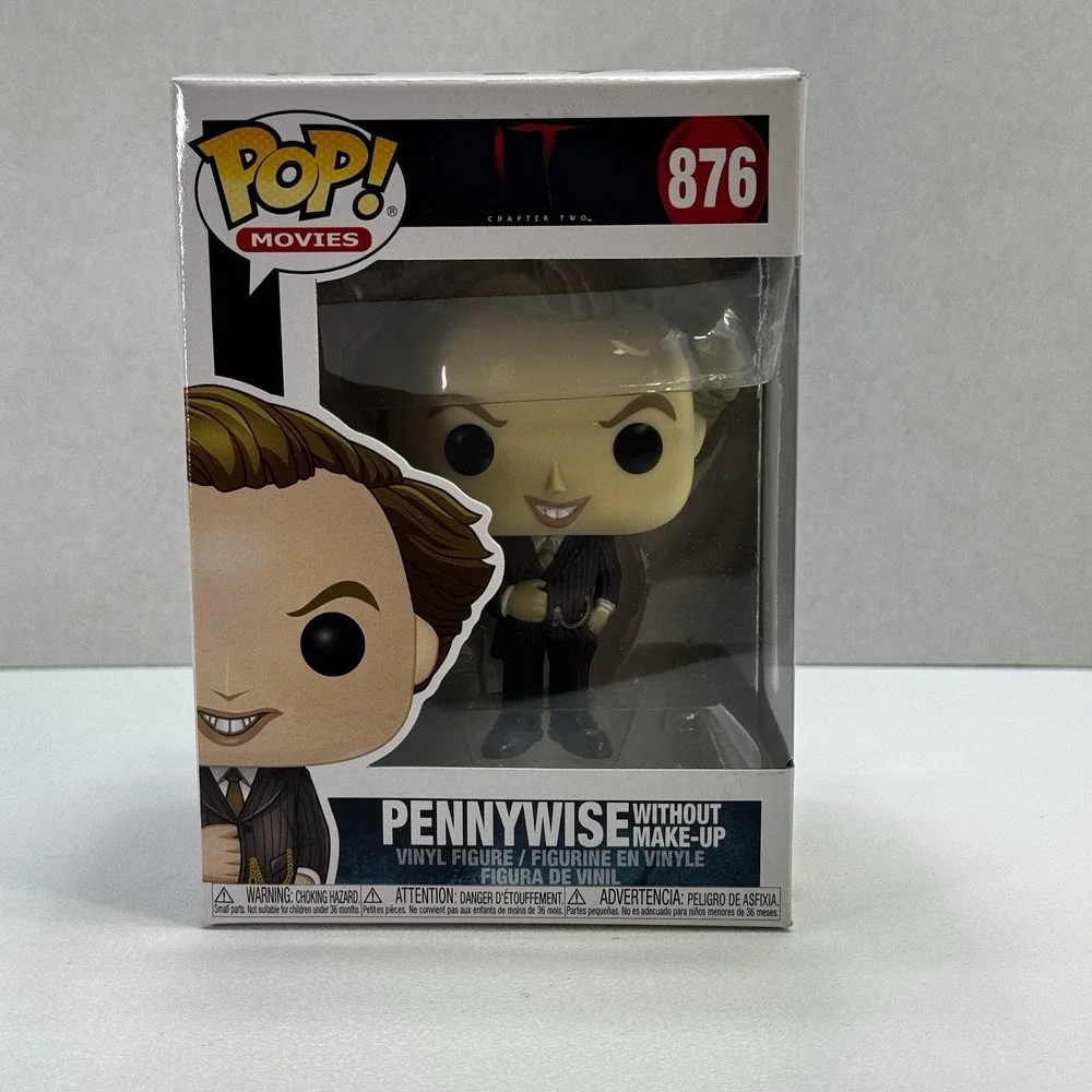 PENNYWISE (WITHOUT MAKEUP) Funko Pop! IT Chapter 2 Vinyl Figure #876 Horror NEW
